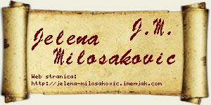 Jelena Milošaković vizit kartica
